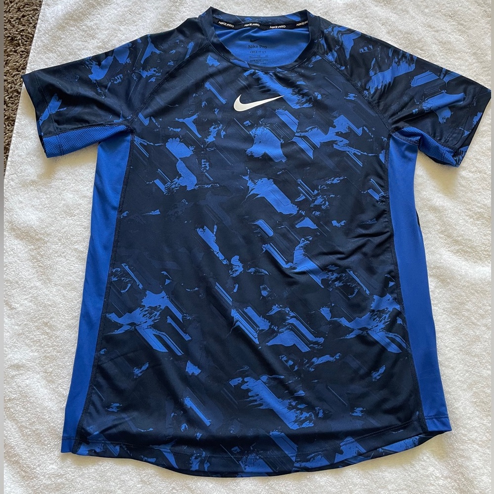 Nike Pro Blue and Black Performance Shirt